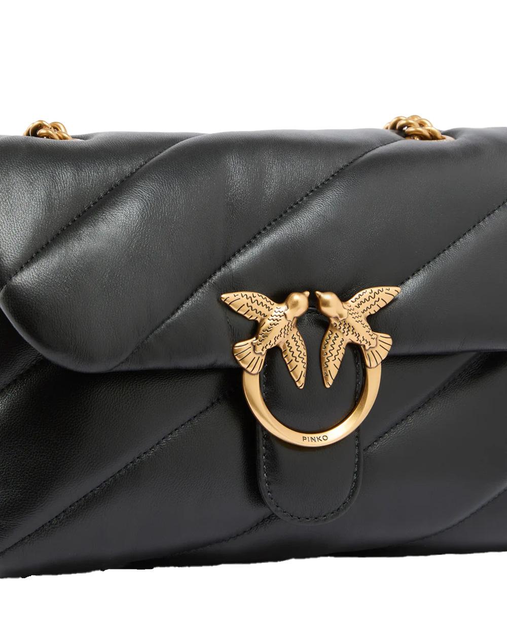 PINKO Borsa PINKO donna CLASSIC LOVE BAG PUFF 100038A0F2 Nera nappa pelle trapuntatura tracolla oro 100038A0F2 Z99Q