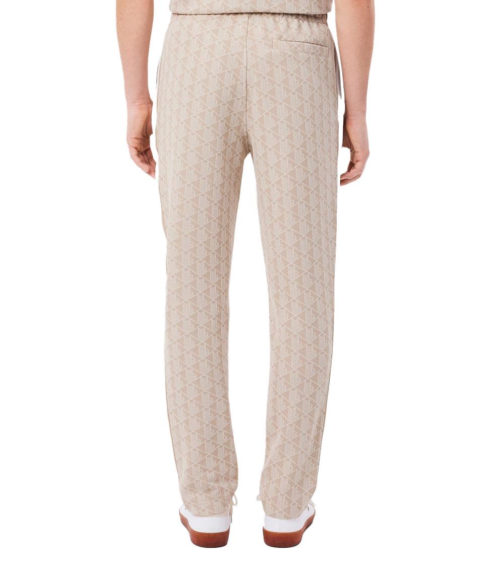 LACOSTE Pantalone Lacoste uomo XH1440 beige monogram jacquard<BR/> XH1440 8GI