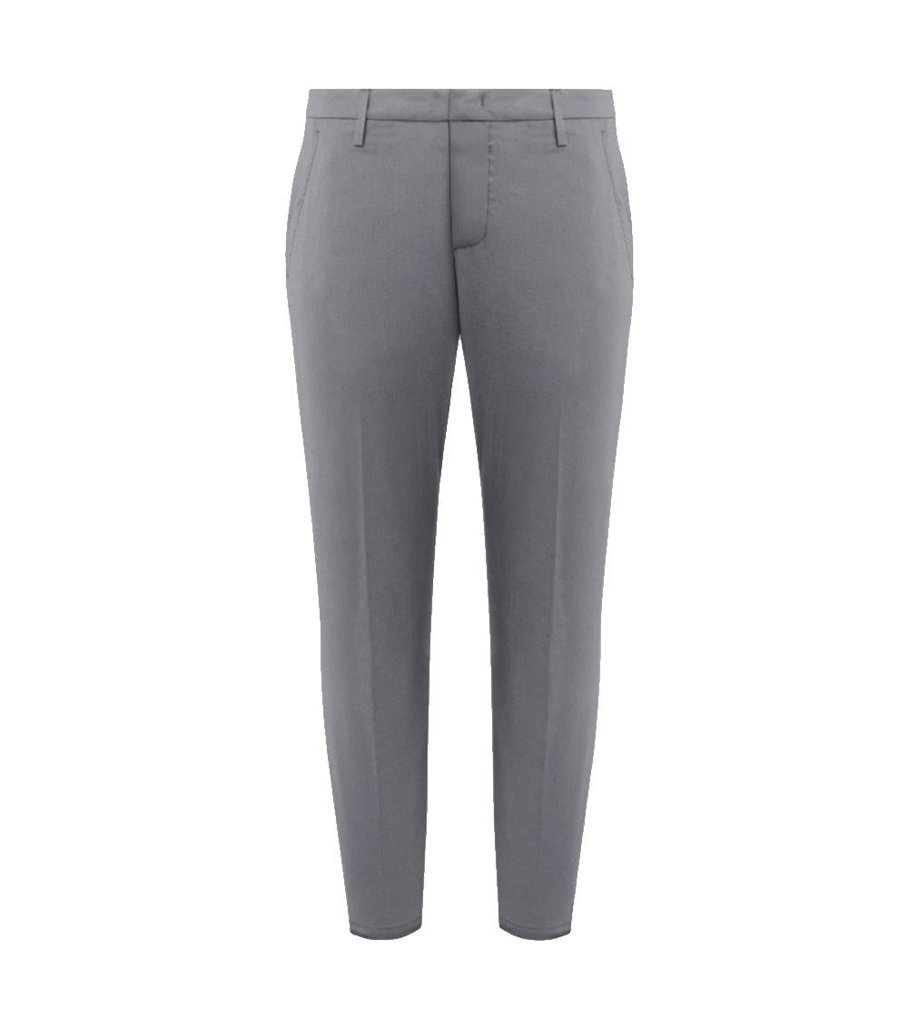 DONDUP Pantalone Dondup uomo Alfredo UP518GS0096U grigio slim in gabardina compact<BR/> UP518GS0096U 903