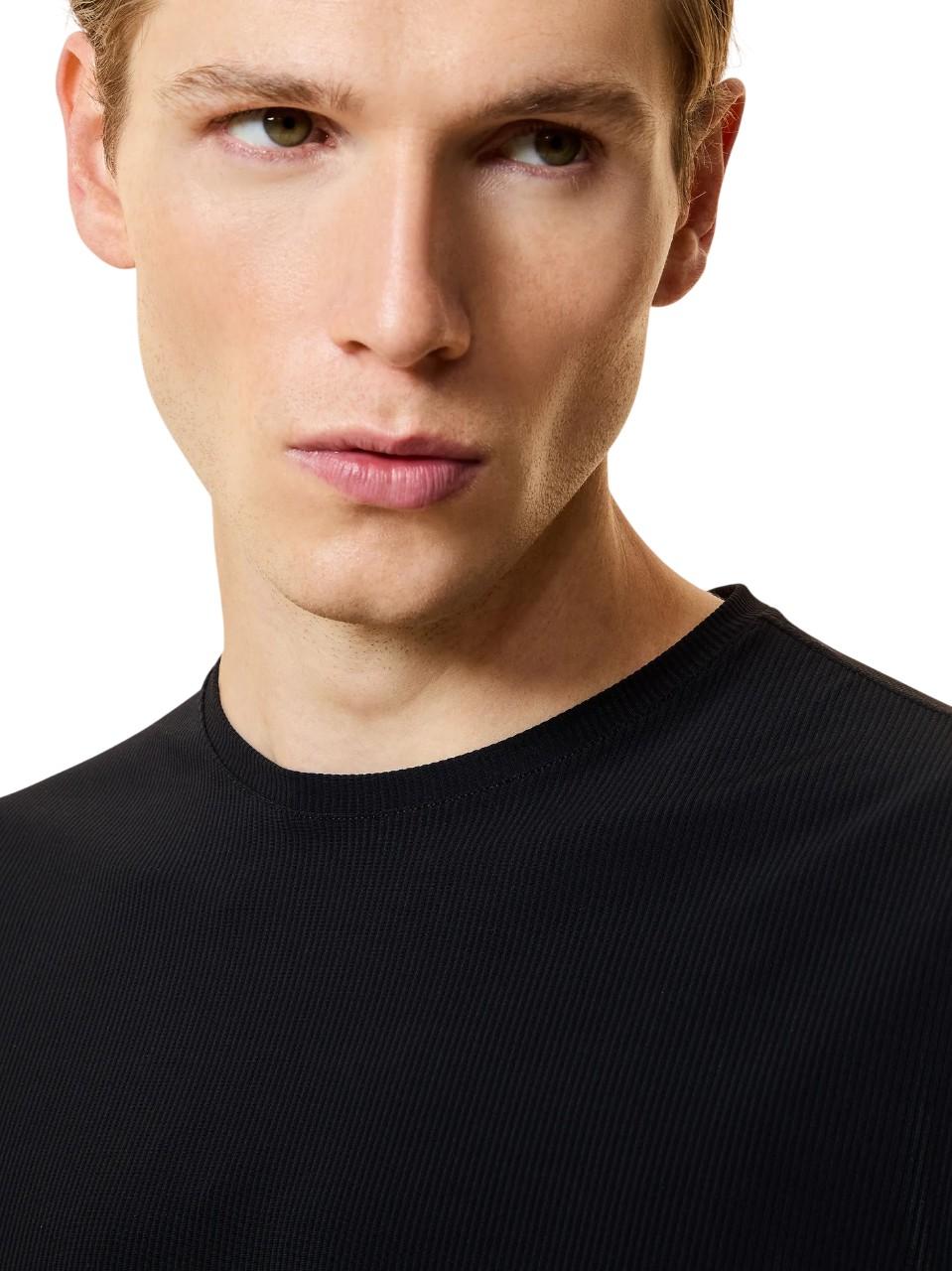 RRD T-shirt RRD uomo 26220 10 Rib Shirty stretch a costine Nero<BR/> 26220 10