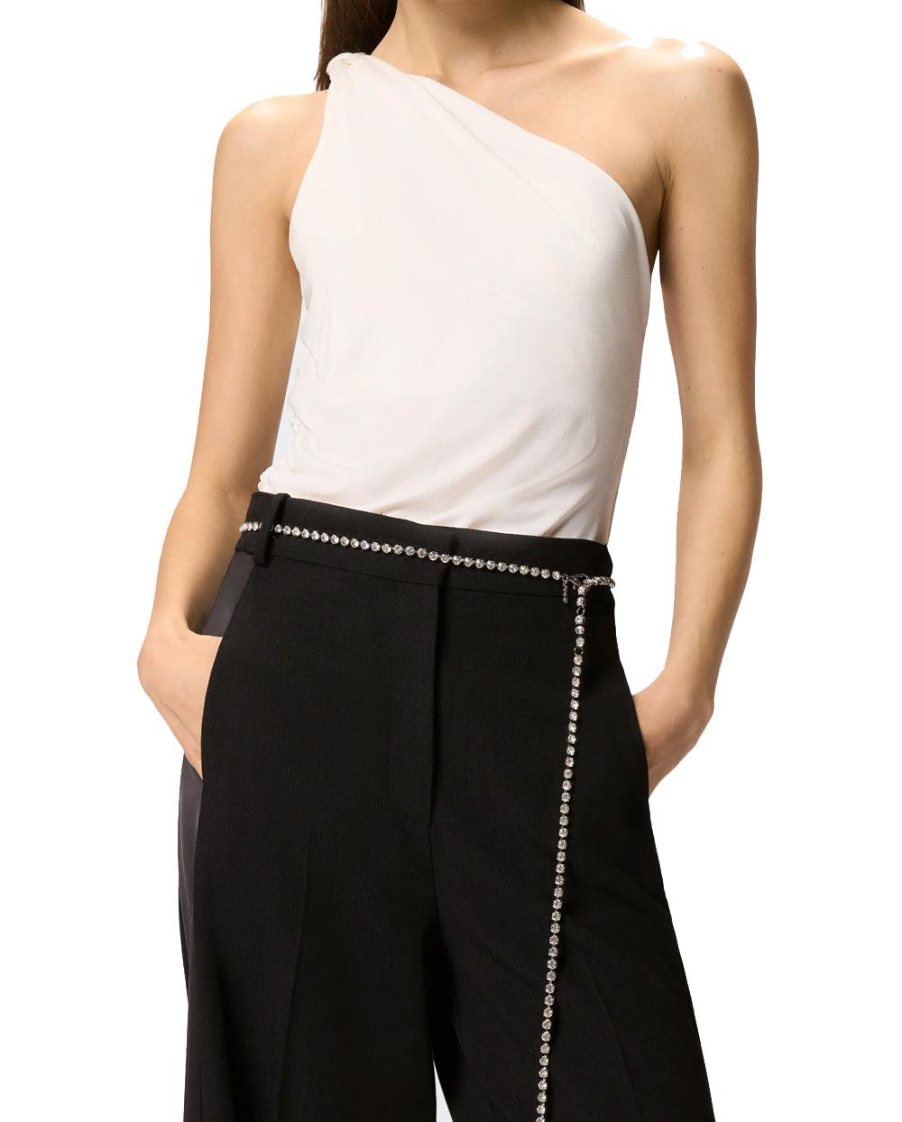 PINKO Top donna Pinko 106544A37V Kristel bianco monospalla nodo<BR/><BR/> 106544A37V Z05