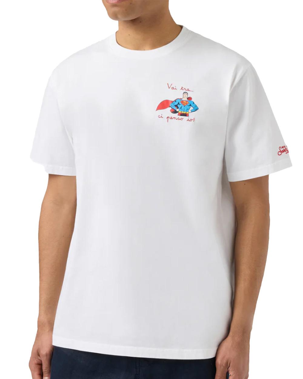 MC2 SAINT BARTH T-shirt MC2 SAINT BARTH uomo SUPERMAN POT000104415L Bianca POT000104415L 01N
