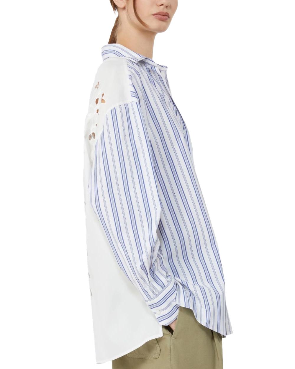 WEEKEND Camicia WEEKEND donna TESSILE 2615111012600 Blu popeline cotone colletto scollo a v bottoni taschino spacchi laterali 2615111012600 050