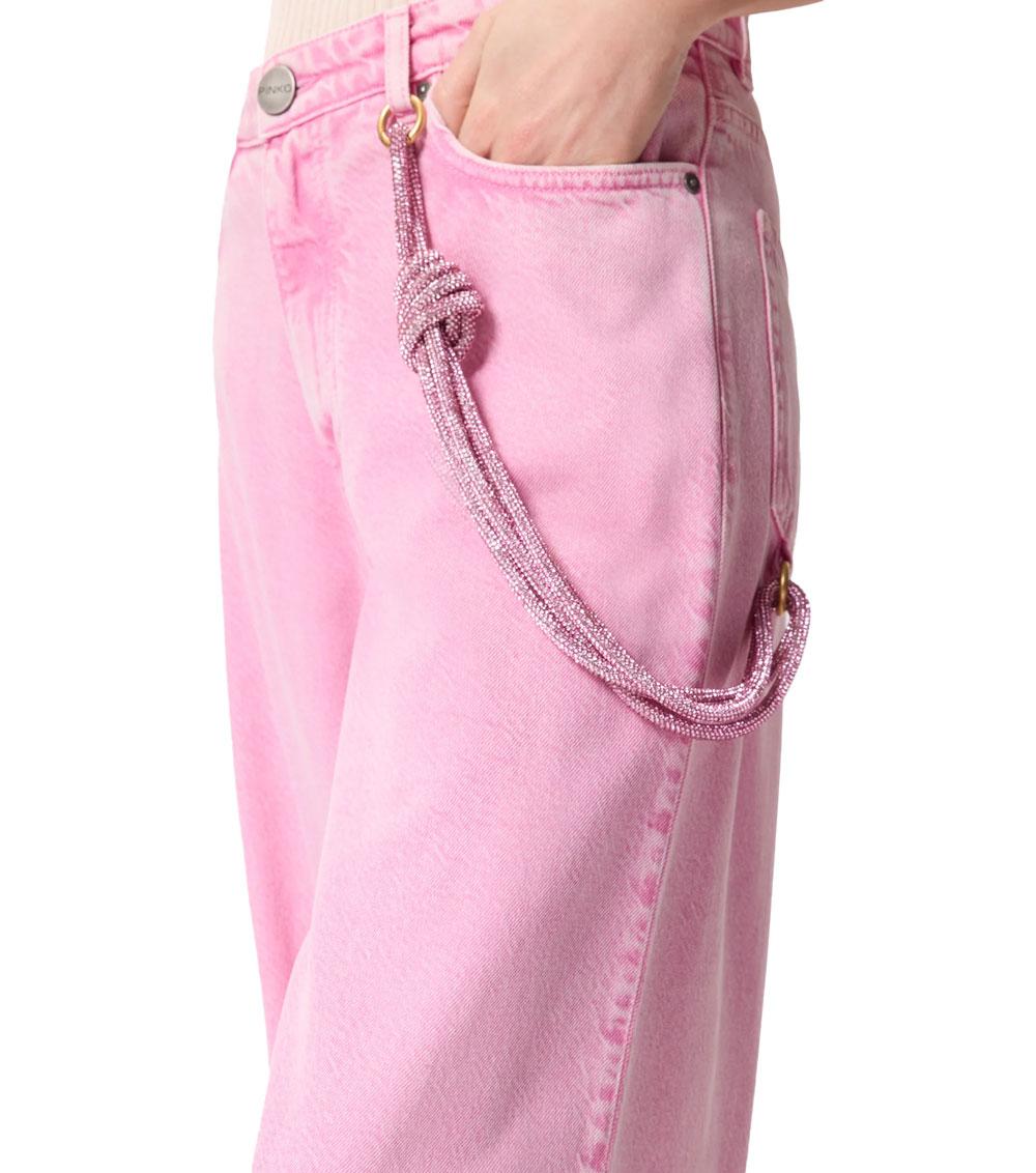 PINKO Jeans Pinko donna 104601A33R Lauryn rosa corda gioiello<BR/><BR/> 104601A33R P44