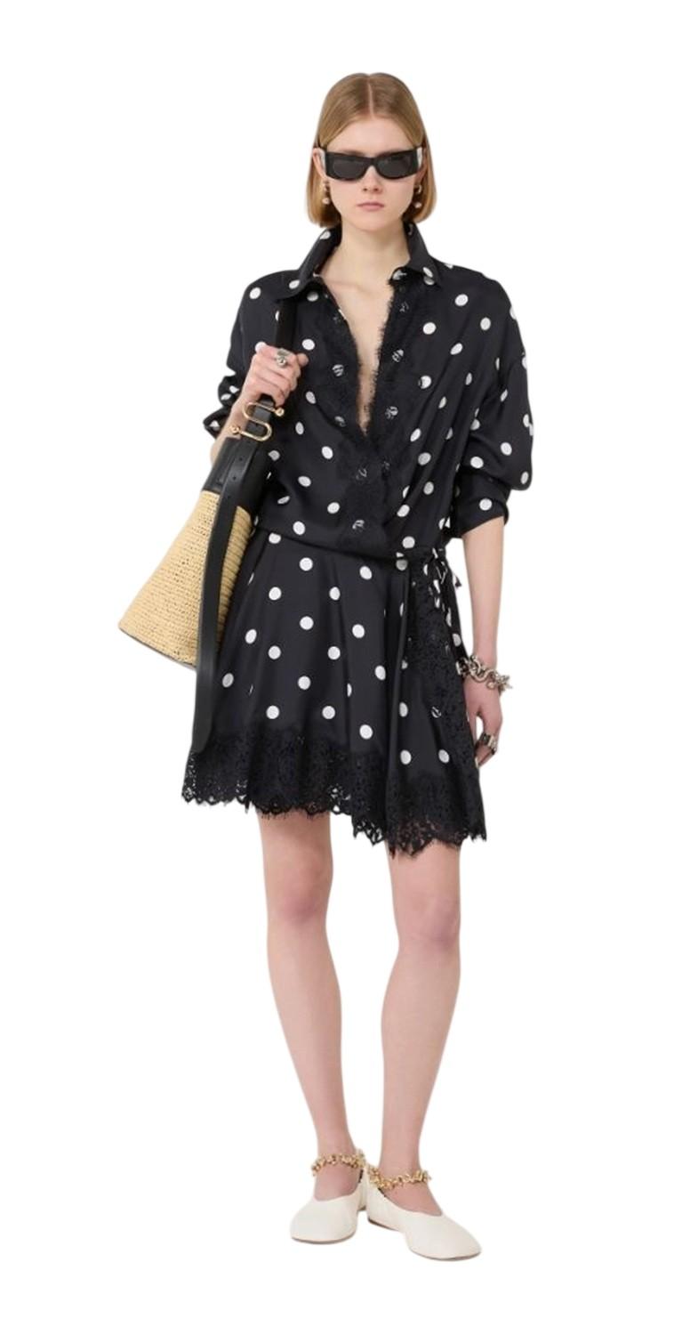 SPORTMAX Abito Sportmax donna 2612221022600 003 Bosso corto pois Nero<BR/> 2612221022600 003