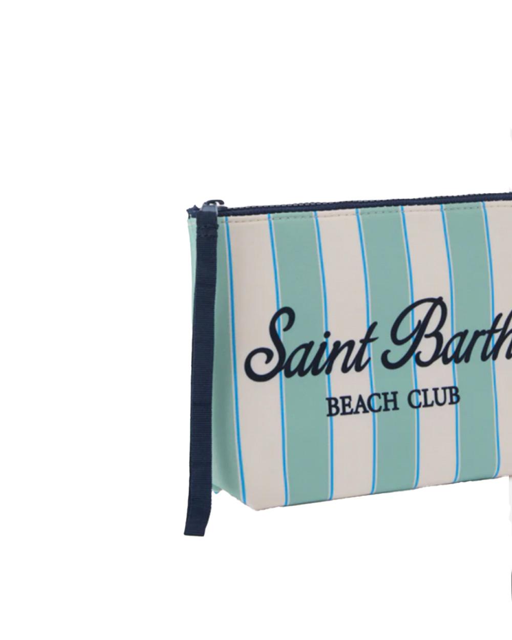 MC2 SAINT BARTH Pochette MC2 SAINT BARTH donna ALINE ALIN00100606L Verde tessuto kube logo zip laccetto ALIN00100606L 5361