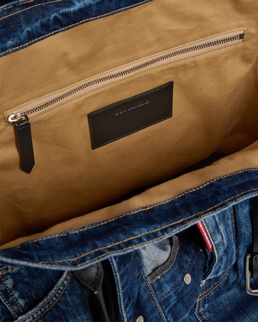 DSQUARED2 Borsa DSQUARED2 donna Twin SPW011510106739 Denim denim cotone vintage tasca cintura pelle SPW011510106739 3096
