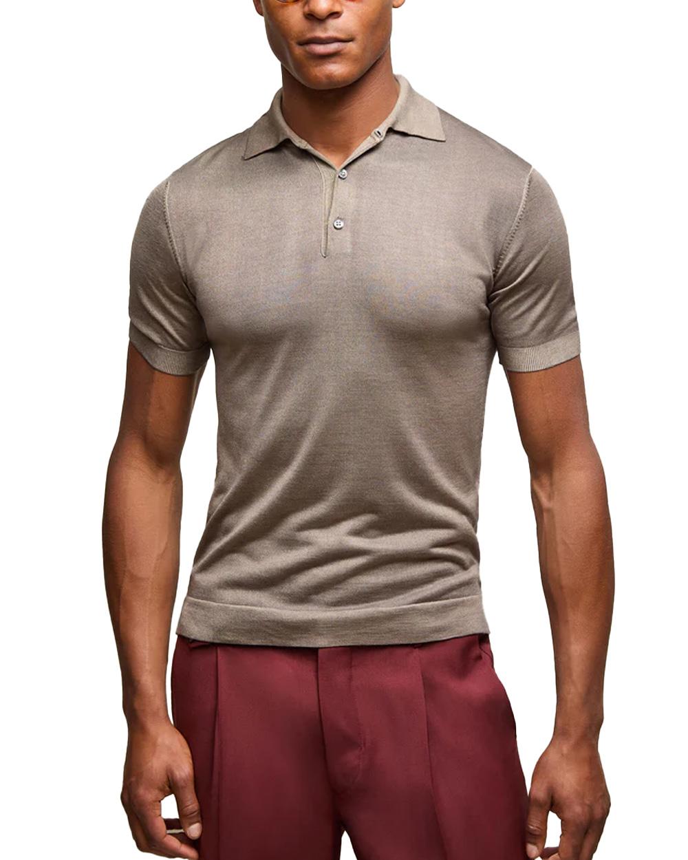 L.B.M. 1911 Polo L.B.M. 1911 uomo 641069016 Nocciola seta fondi in costina zero pilling 641069016 3