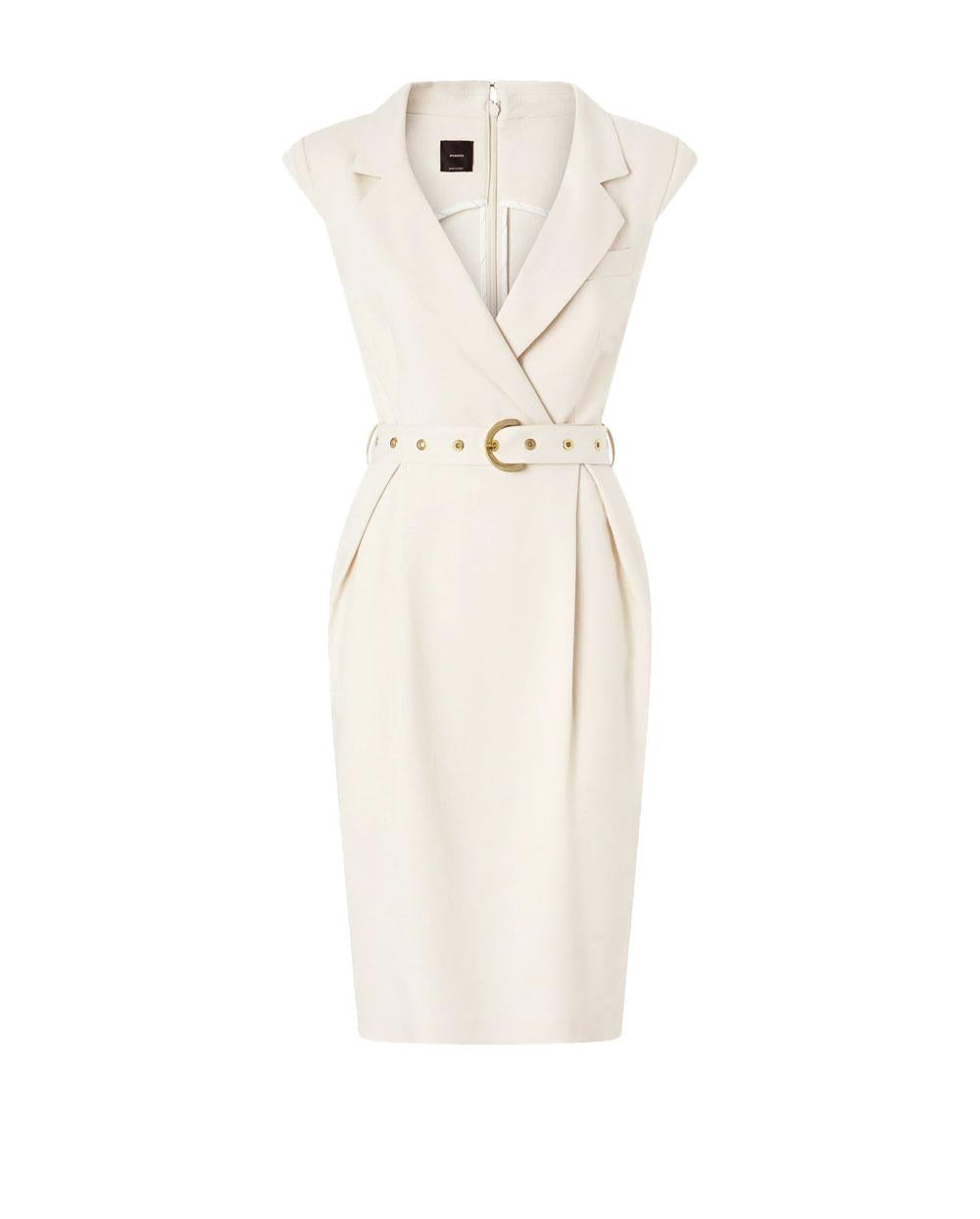 PINKO Abito donna Pinko 106565A2W6 Amandine crema midi portafoglio cintura<BR/><BR/> 106565A2W6 C00