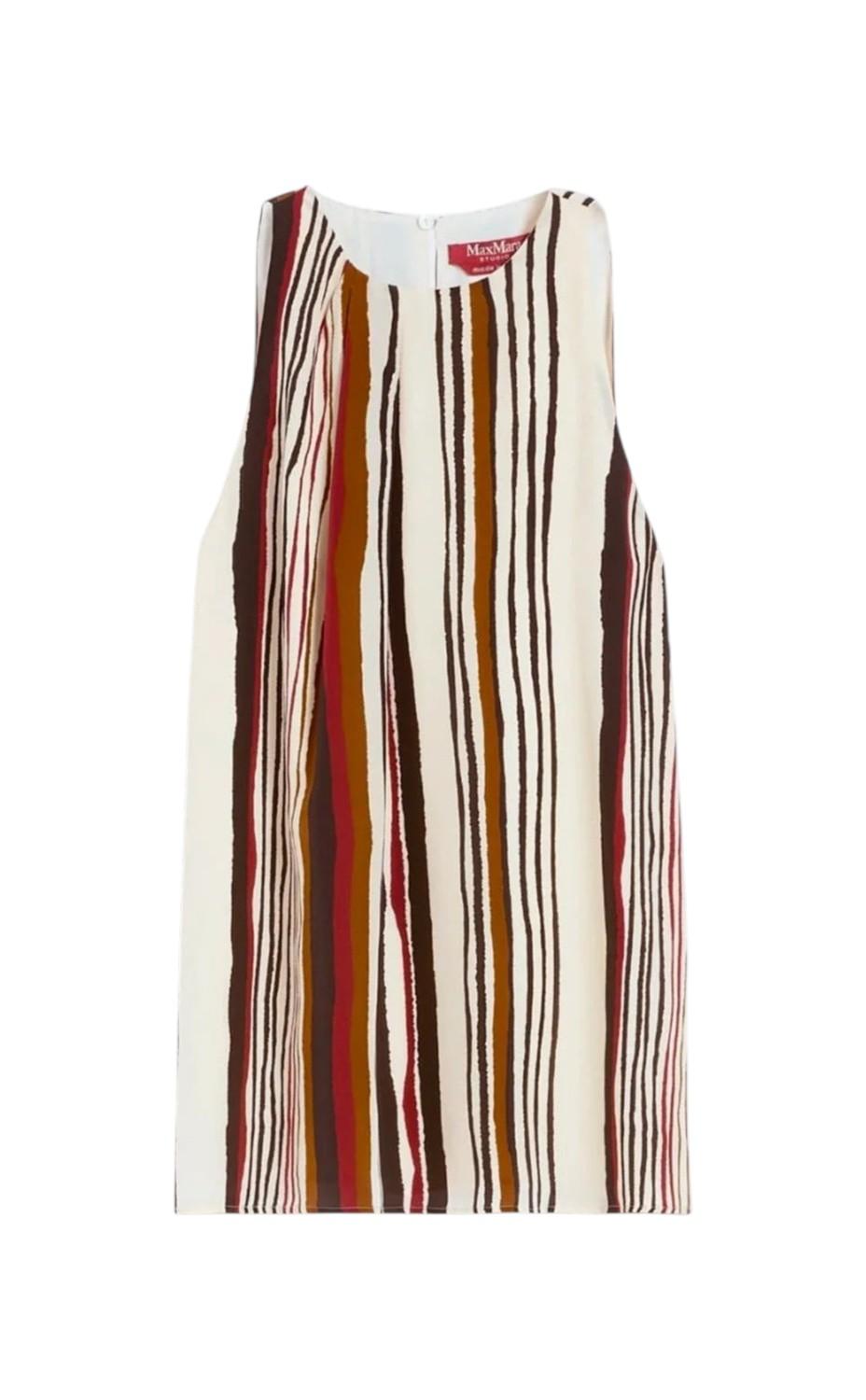 STUDIO Top Studio donna 2616161022600 002 Ancora in seta a righe Avorio Rosso Mattone<BR/> 2616161022600 002