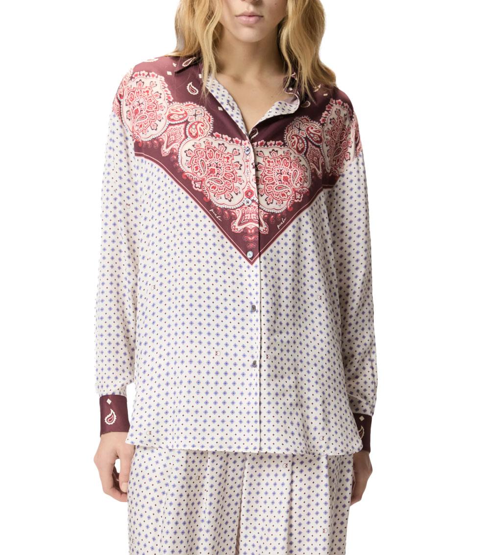 PINKO Camicia donna Pinko 106202A31K Cher fantasia cravatteria e stampa piazzata<BR/> 106202A31K YR1