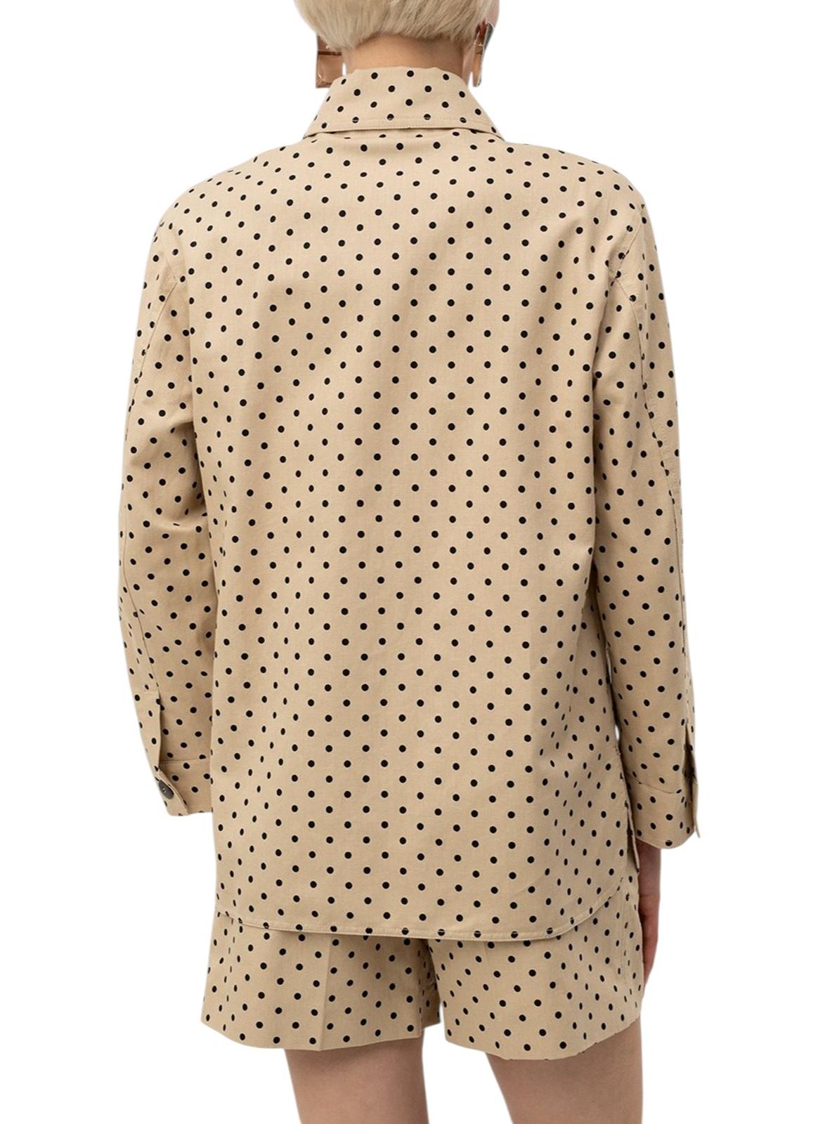 STUDIO Blusa Studio donna 2616191022600 003 Panino in cotone e lino a pois Avorio<BR/> 2616191022600 003