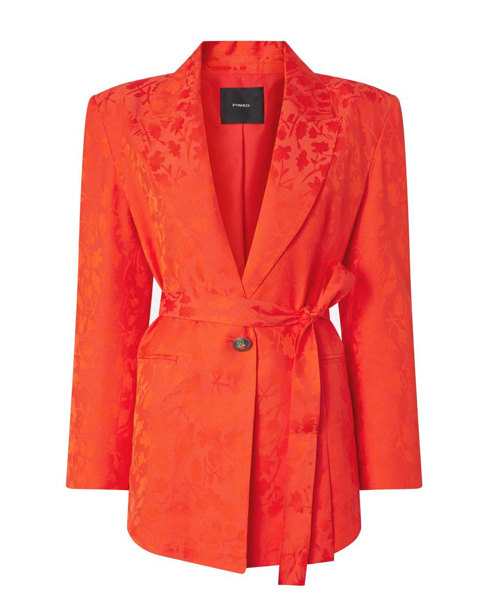 PINKO Giacca kimono Pinko donna 106800A3AN Castelnovo arancione jacquard floreale 106800A3AN A99