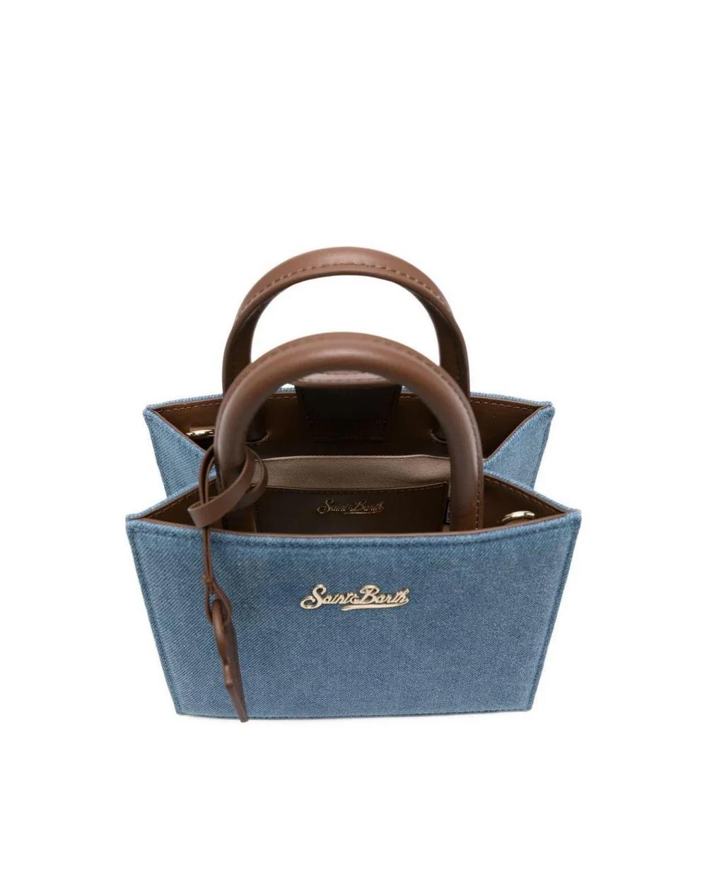 MC2 SAINT BARTH Borsa MC2 SAINT BARTH donna Shop Bag Mini SHBM000200009L Blu denim tasca tracolla SHBM000200009L 00