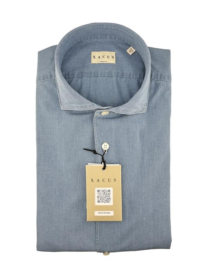 XACUS Camicia Xacus uomo 72281126 denim cotone tailor fit<BR/> 72281126 001