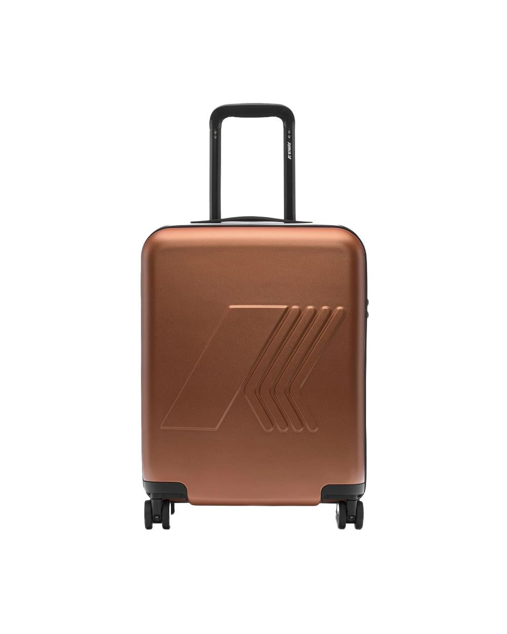 K-WAY Trolley K-WAY uomo K81372W Arancio fodera policarbonato quattro ruote K81372W WGG