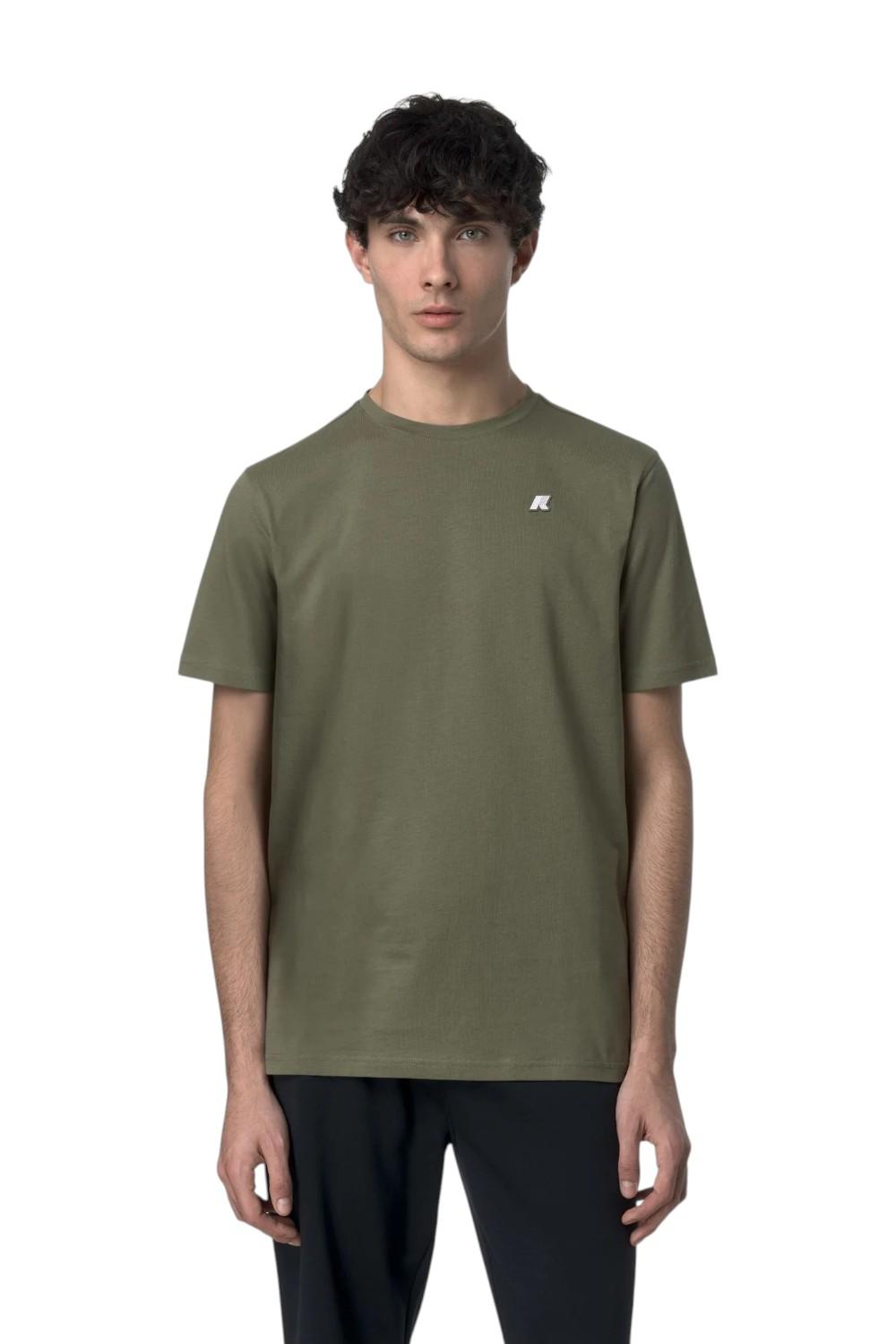 K-WAY T-shirt K-WAY uomo K7125UW V15 Odom Jersey Green Lichen K7125UW B15