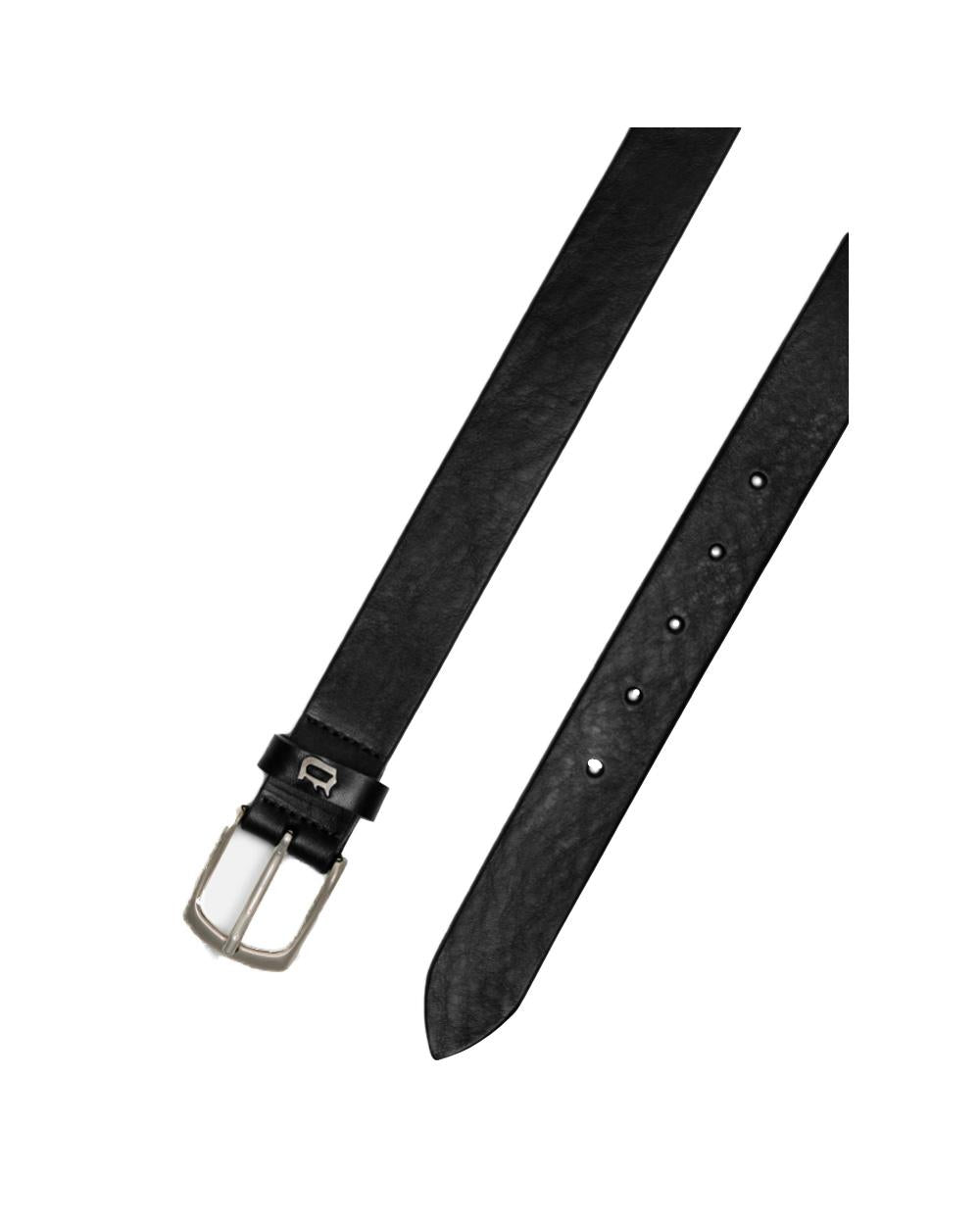 DONDUP Cintura DONDUP uomo XC311PL0633U Nera fibbia quadrata rivetto logo su passante XC311PL0633U 999