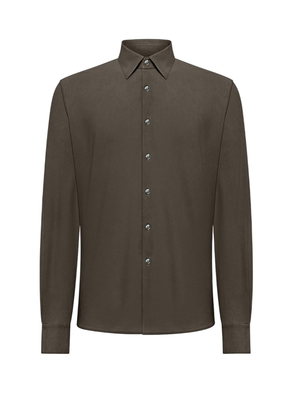 RRD Camicia RRD uomo 26256 86 Techno Wash Piquè Shirt in jersey stretch Tabacco<BR/> 26256 86