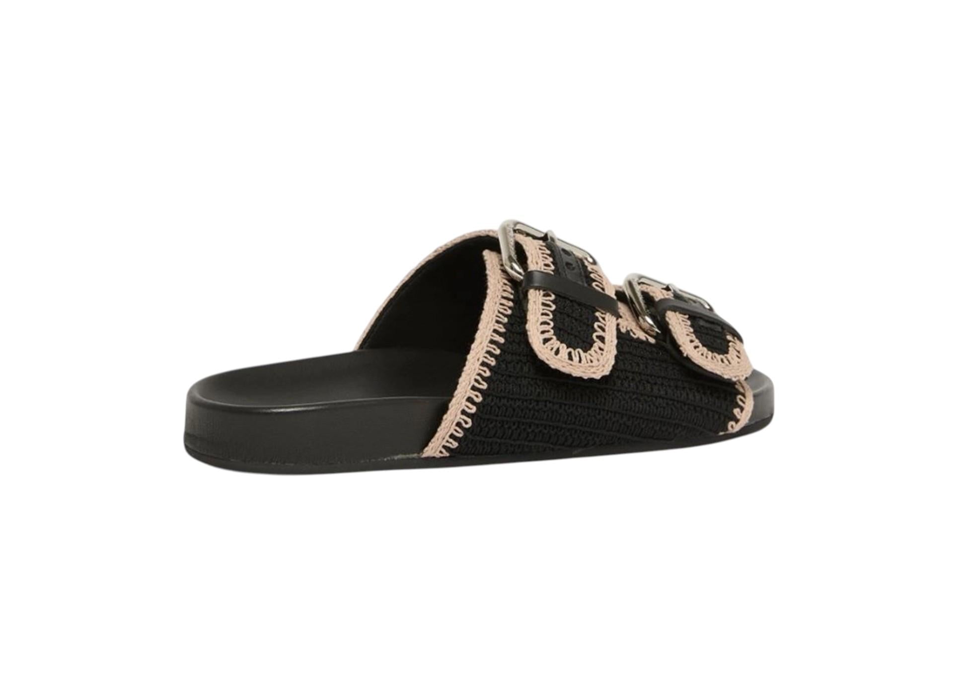 WEEKEND Ciabatta Weekend donna 2615521055600 003 Bonito di cotone crochet Nero<BR/> 2615521055600 003