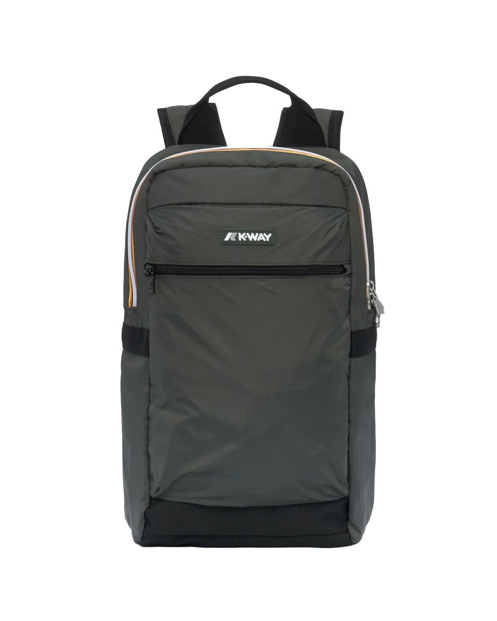 K-WAY Zaino K-WAY unisex K8148CW MID LAON Verde idroreppellente spallacci tasca logo K8148CW WMR