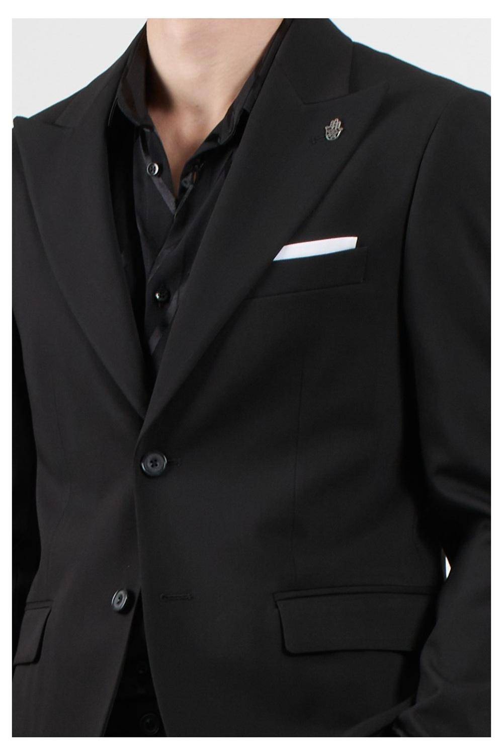 DANIELE ALESSANDRINI Abito Daniele Alessandrini uomo A001101 Nero classic revers A001 101