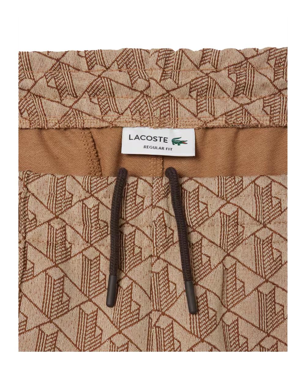 LACOSTE Pantalone LACOSTE uomo XH1440 Nero jacquard tasche a filetto coulisse con cordoncino in vita coccodrillo XH1440 61R