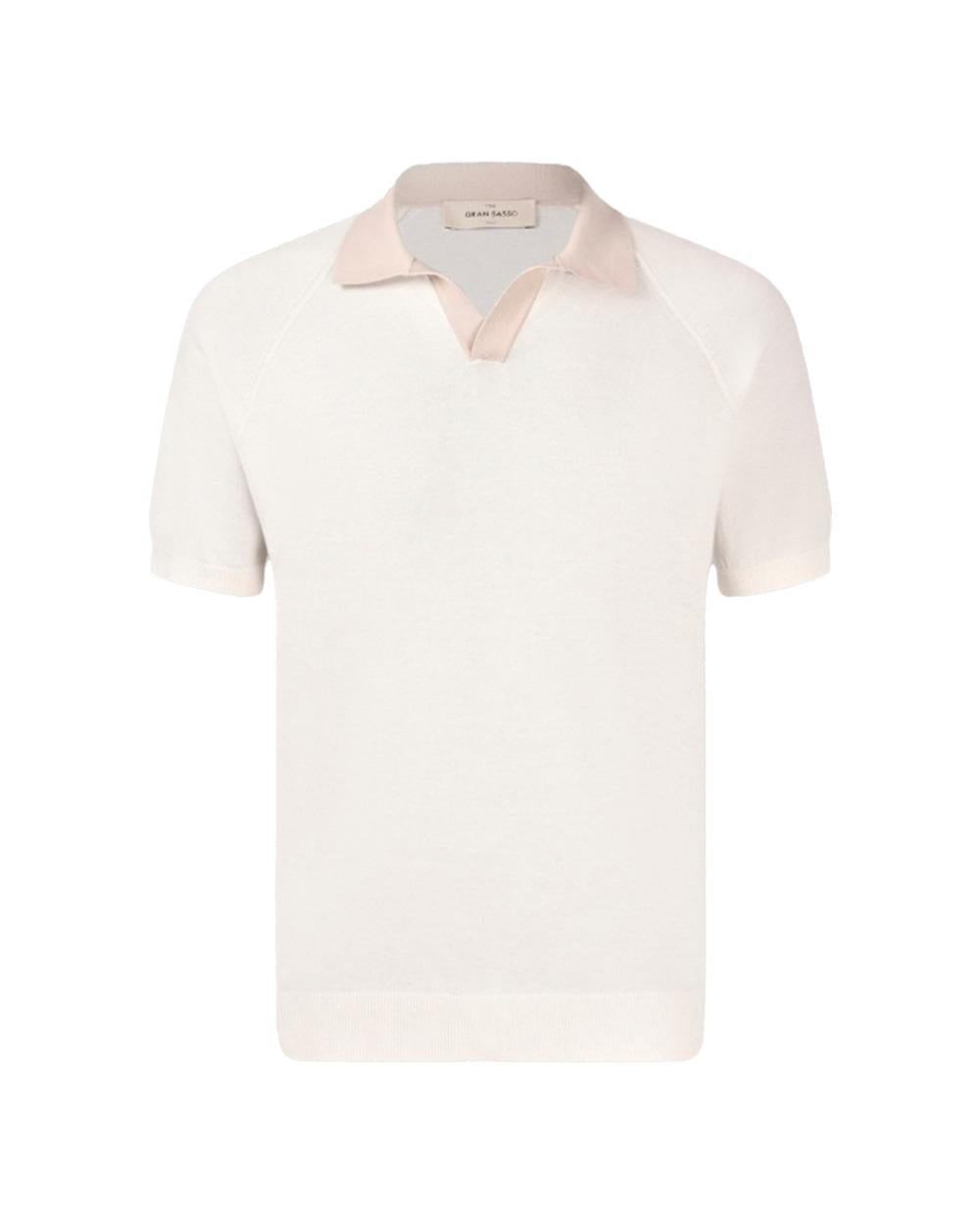 GRAN SASSO Polo GRAN SASSO uomo 5716518045 Bianca skipper maglia collo contrasto 5716518045 005