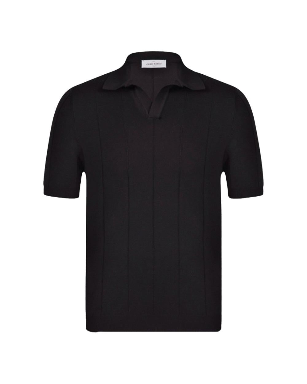 GRAN SASSO Polo GRAN SASSO uomo 5719120660 Nera skipper lavorazione a coste cottone 5719120660 099
