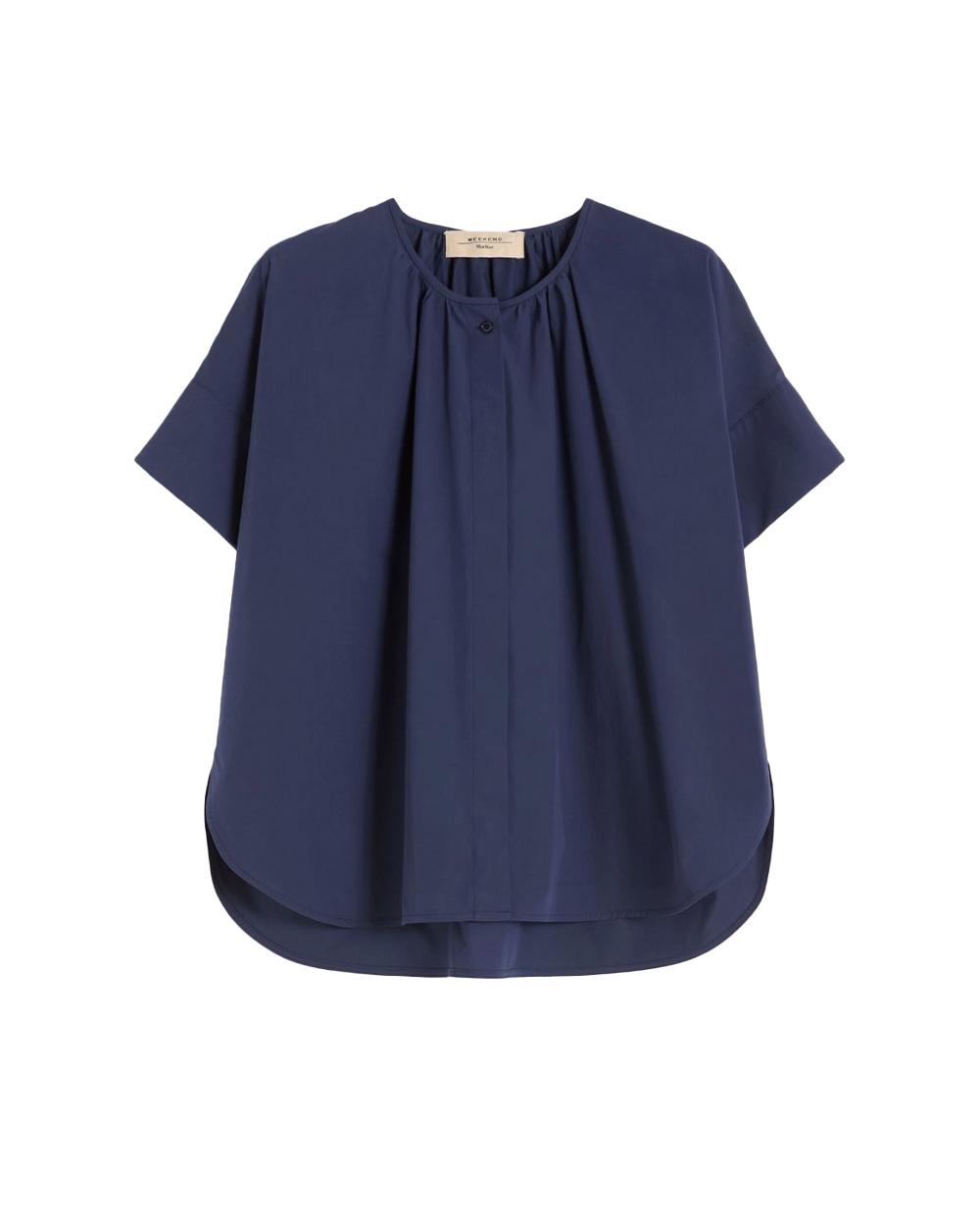 WEEKEND Camicia WEEKEND donna EDUCATA 2615111172600 Blu over popeline cotone girocollo maniche corte 2615111172600 008