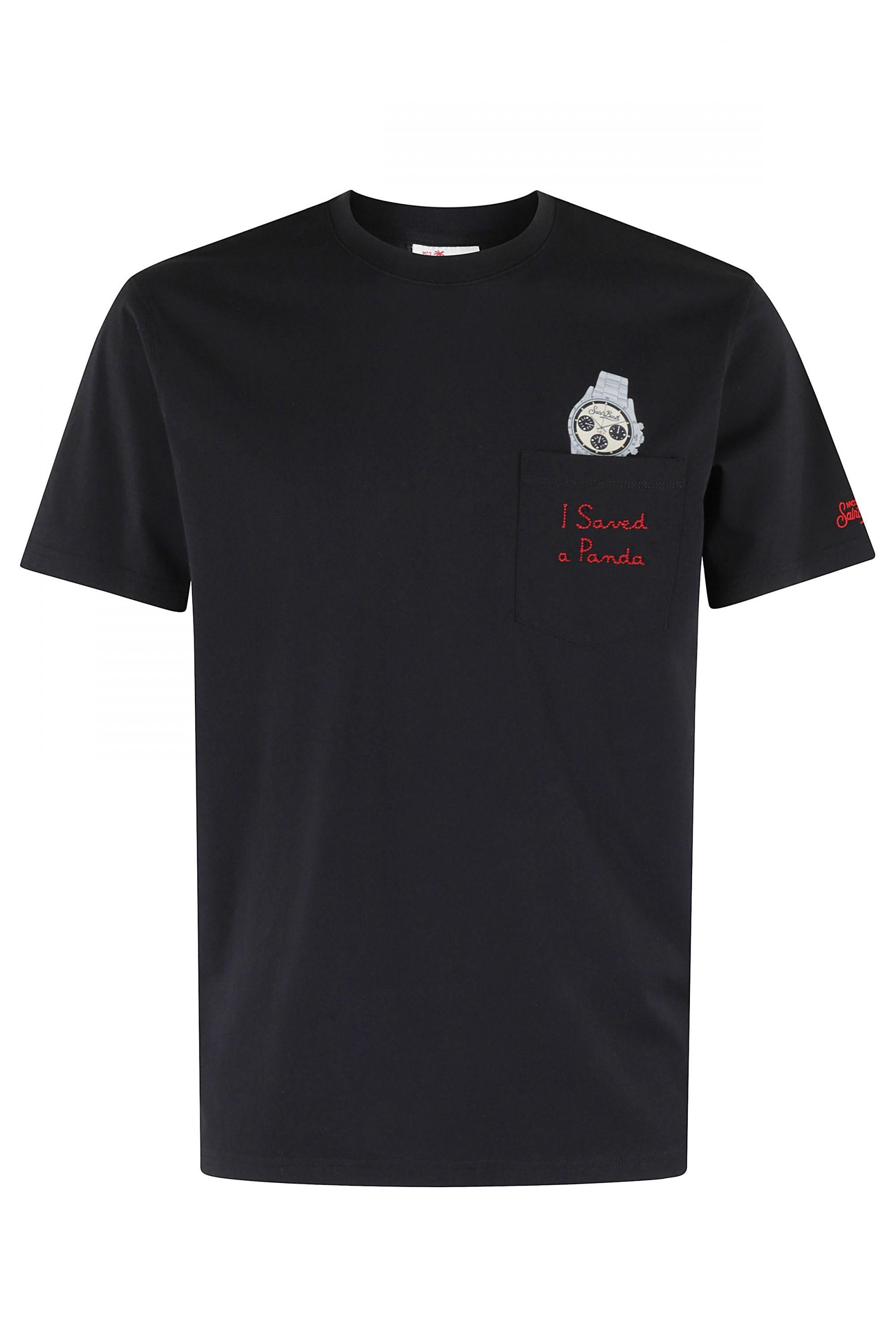 MC2 SAINT BARTH T-shirt mc2 saint barth Austin saved panda emb nero AUSTIN025247H 00