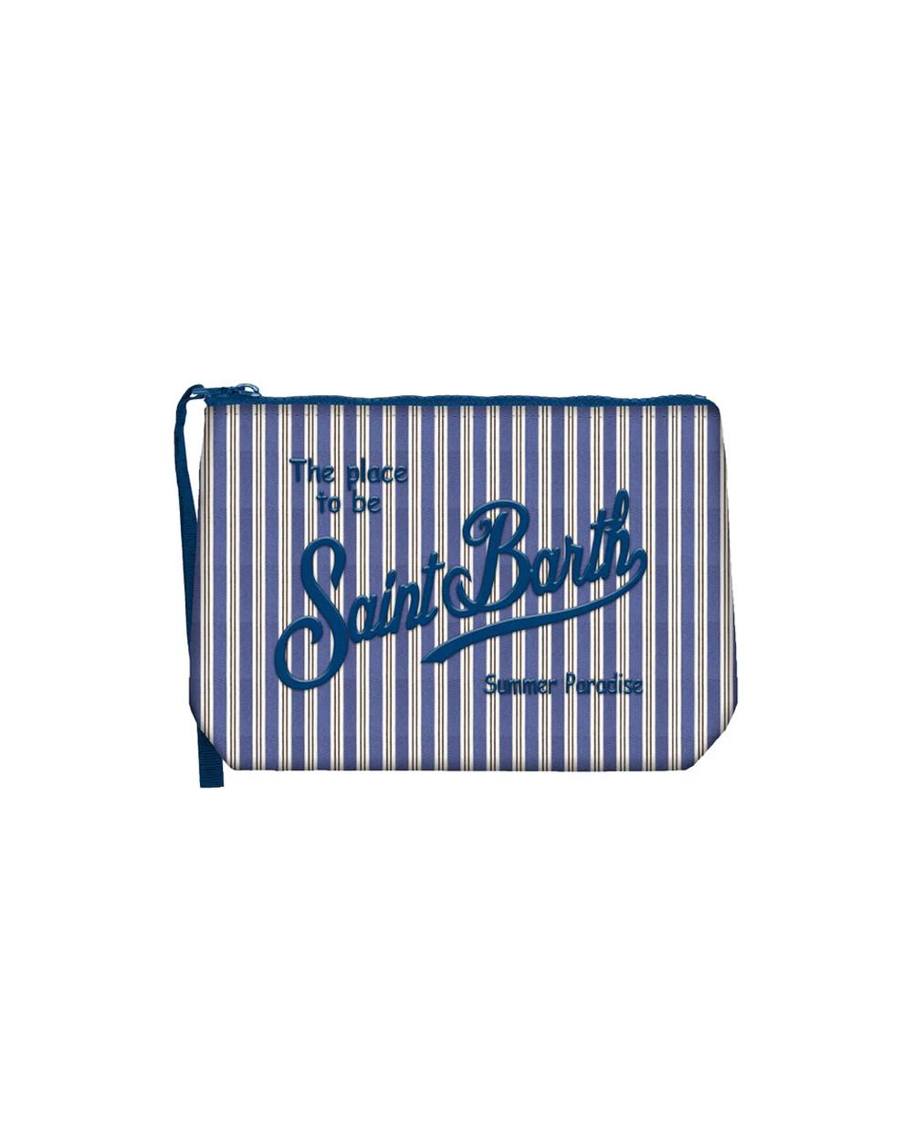 MC2 SAINT BARTH Pochette MC2 SAINT BARTH unisex Aline Micro Triple Stripes ALI004600566L Blu righe zip ALI004600566L 3118