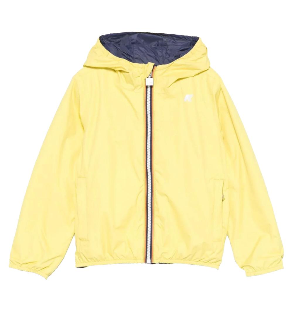 K-WAY Giacca K-way bambino K61314W Giallo Blu nylon reversibile impermeabile antivento comodo tessuto K61314W AZO