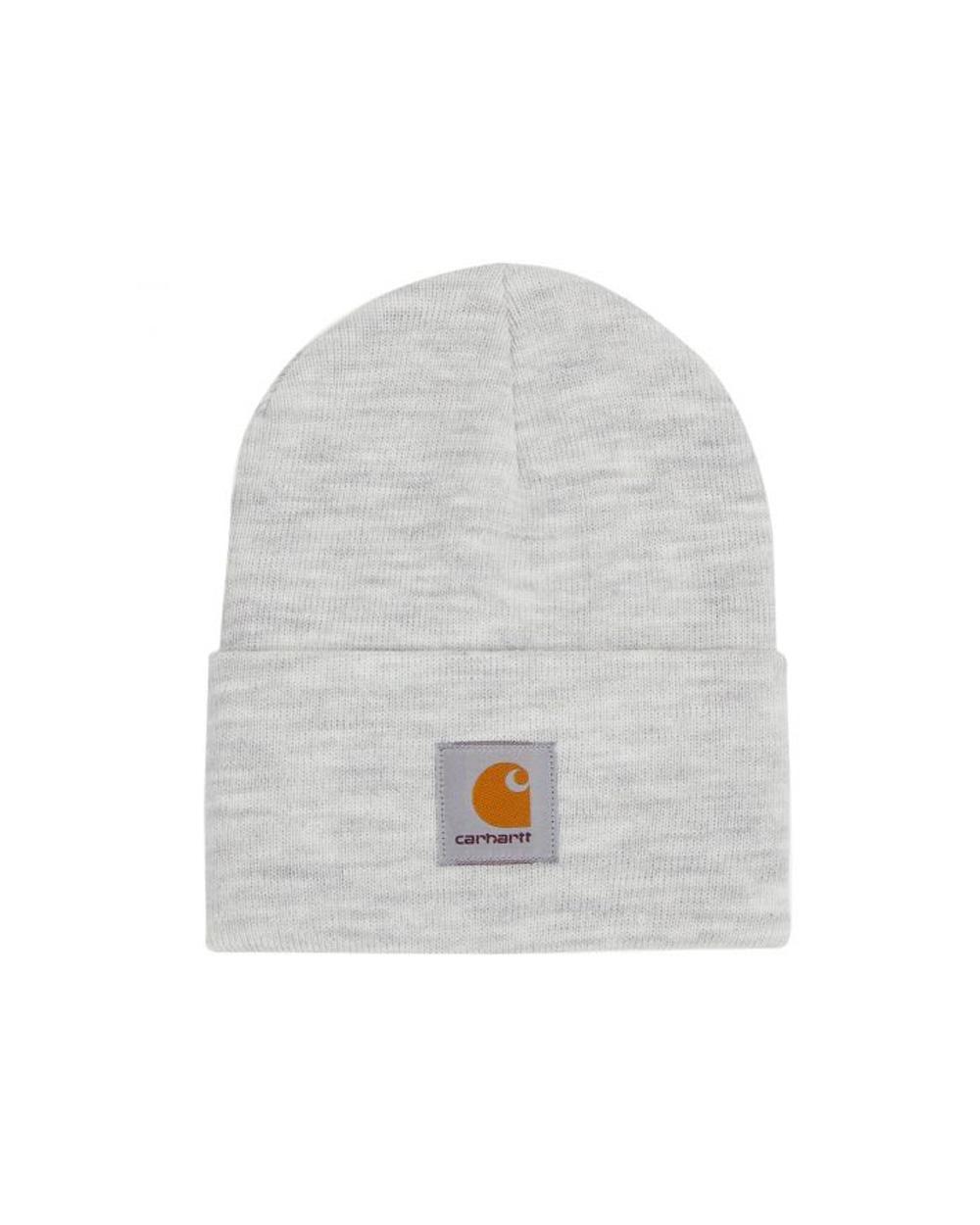 CARHARTT WIP Cappello CARHARTT WIP uomo I020175 Grigio caldo tessuto acrilico lavorazione a coste<BR/> I020175 482