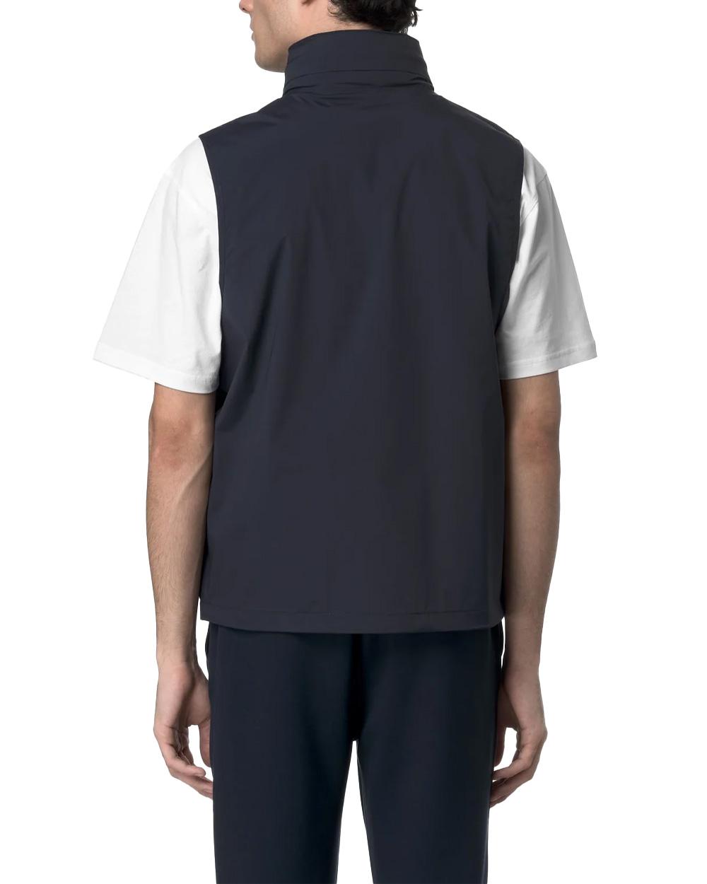 K-WAY Smanicato K-WAY uomo K3123TW VALEN STRETCH NYLON JERSEY Blu antivento impermeabile collo a costine K3123TW K89