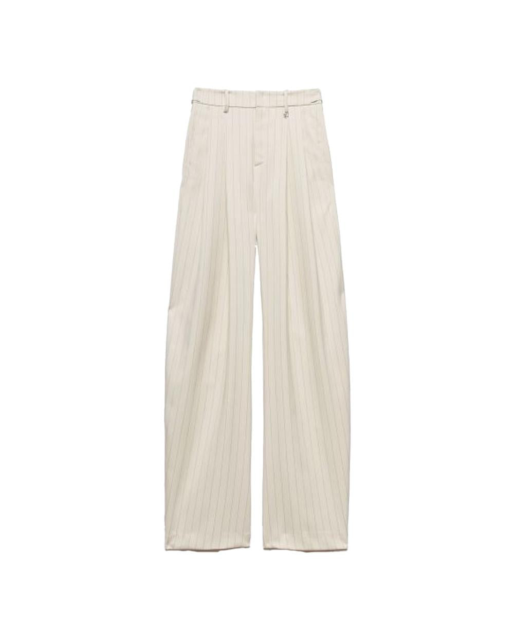 ANIYE BY Pantalone ANIYE BY IRINA donna 185066 Panna gessato tasche fit regular bottoni 185066 02485