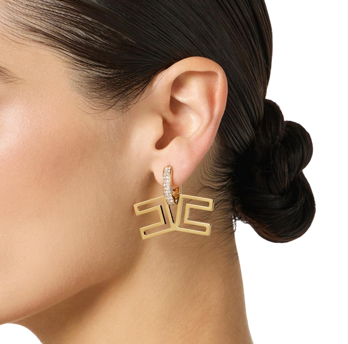 ELISABETTA FRANCHI Orecchini Elisabetta Franchi donna OR31A61E2U95 The Femme Paradox Oro <BR/> OR31A61E2 U95