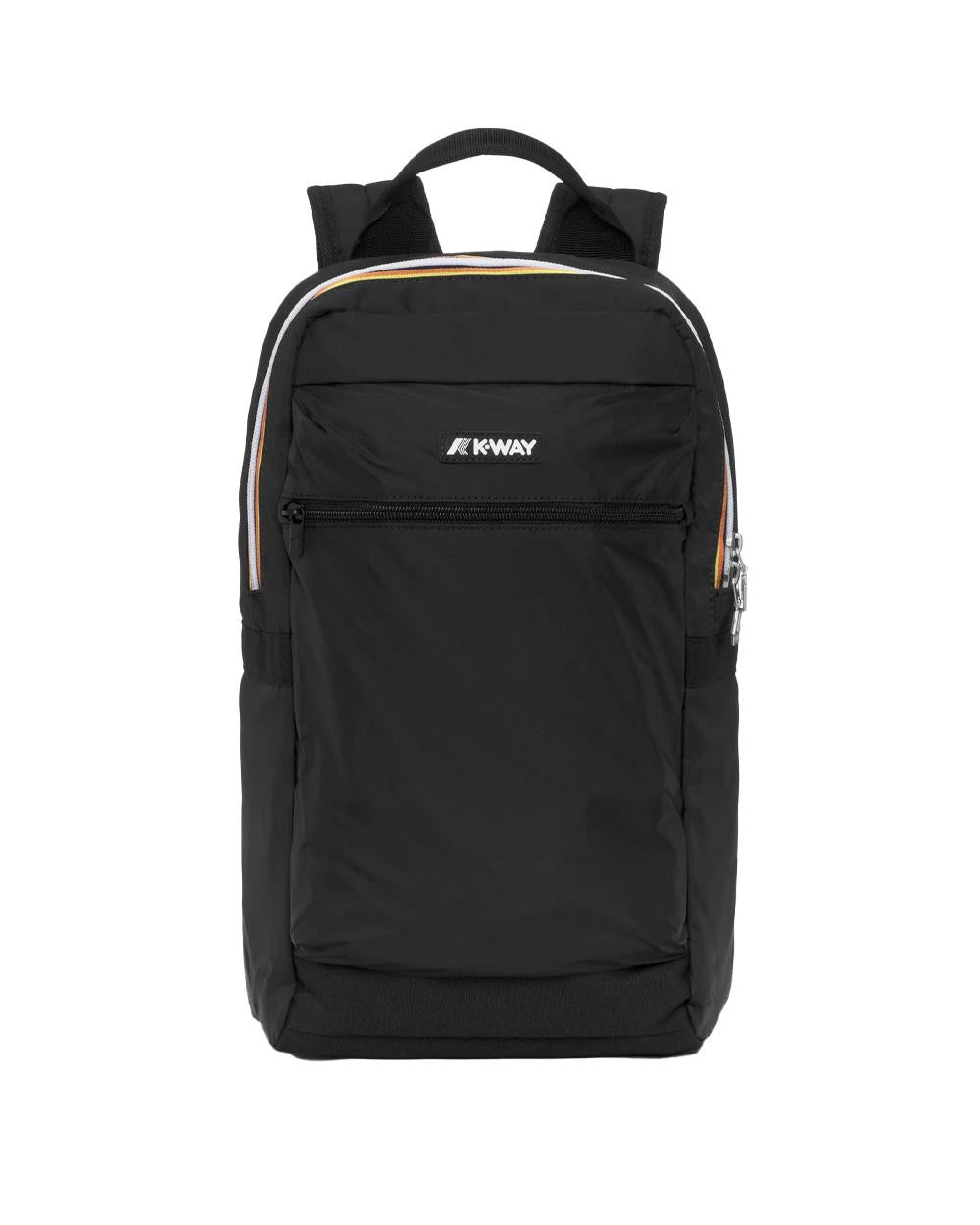 K-WAY Zaino K-WAY unisex K8148CW MID LAON Nero idroreppellente spallacci tasca logo K8148CW USY