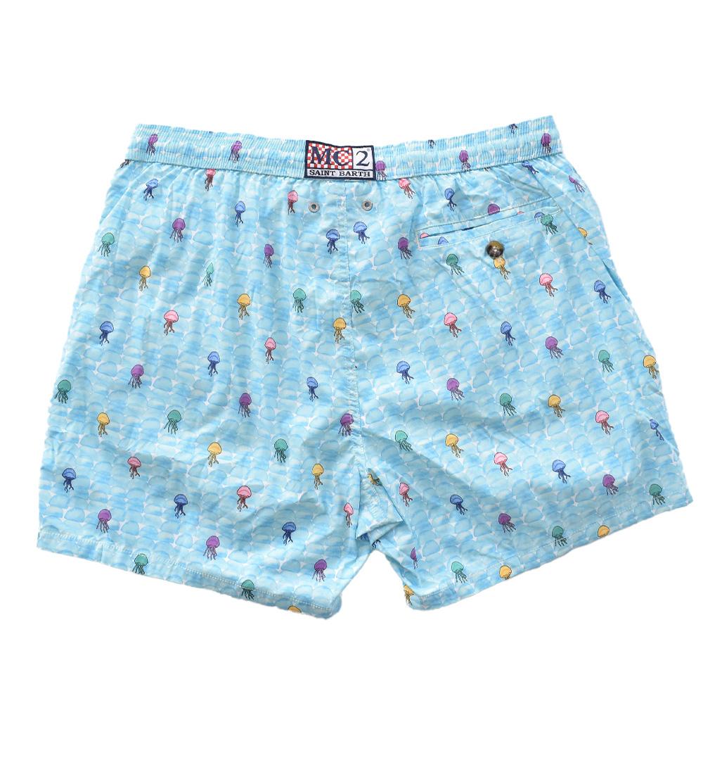 MC2 SAINT BARTH Costume uomo Comfort Light MC2 Saint Barth 01738H Azzurro meduse elastico in vita retina COMFORTLIGHT01738H 01