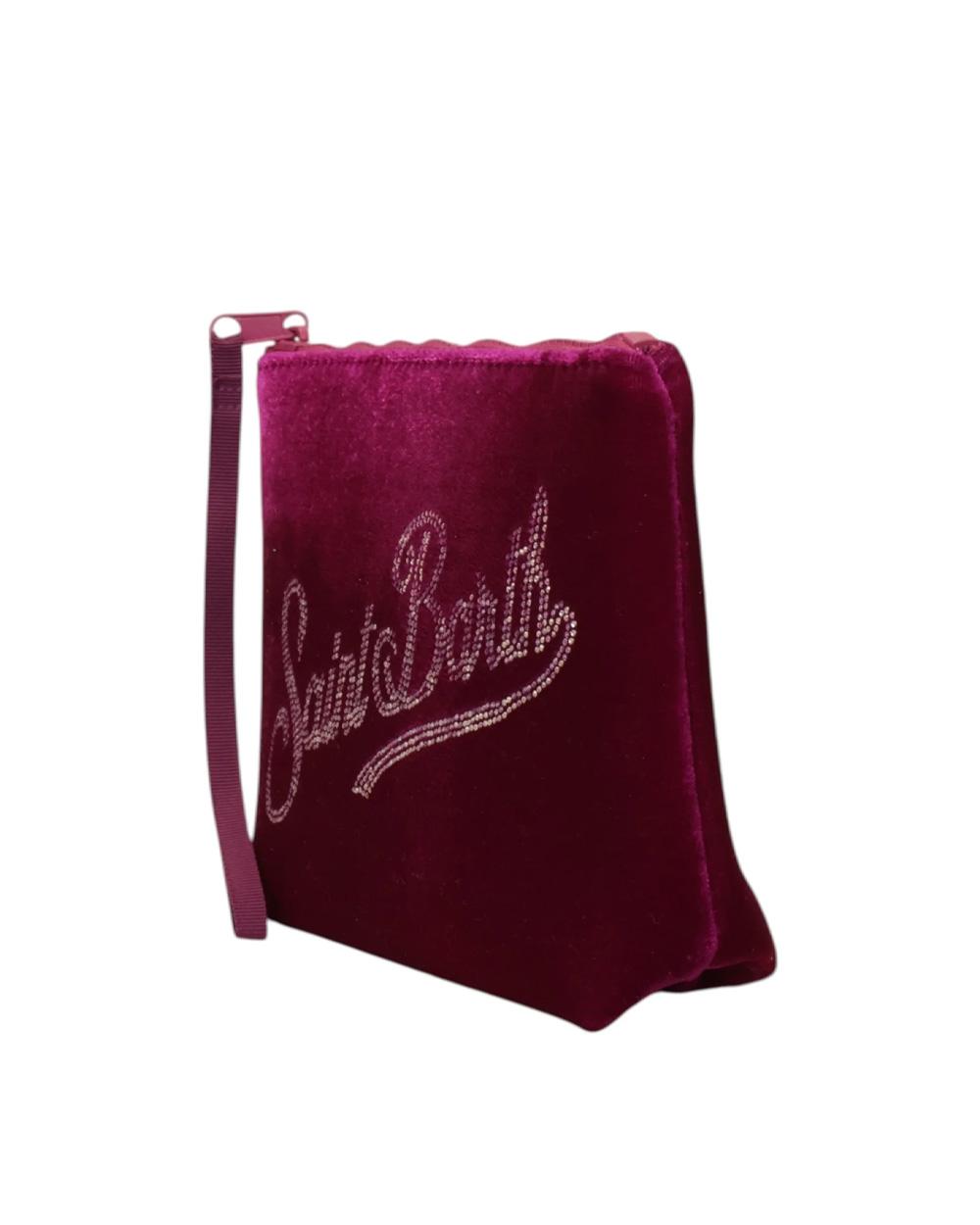 MC2 SAINT BARTH Pochette MC2 SAINT BARTH unisex Aline Velvet ALI001400268L Viola effetto ciniglia zip ALI001400268L 79