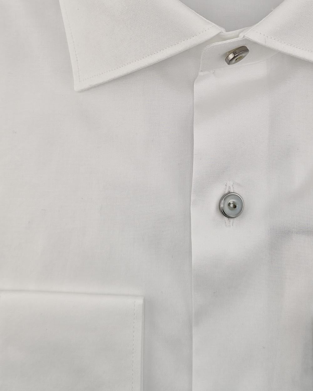XACUS Camicia XACUS uomo 508ML11716 Bianca lavorazione micro operata bottoni a vista design gioiello 508ML11716 011