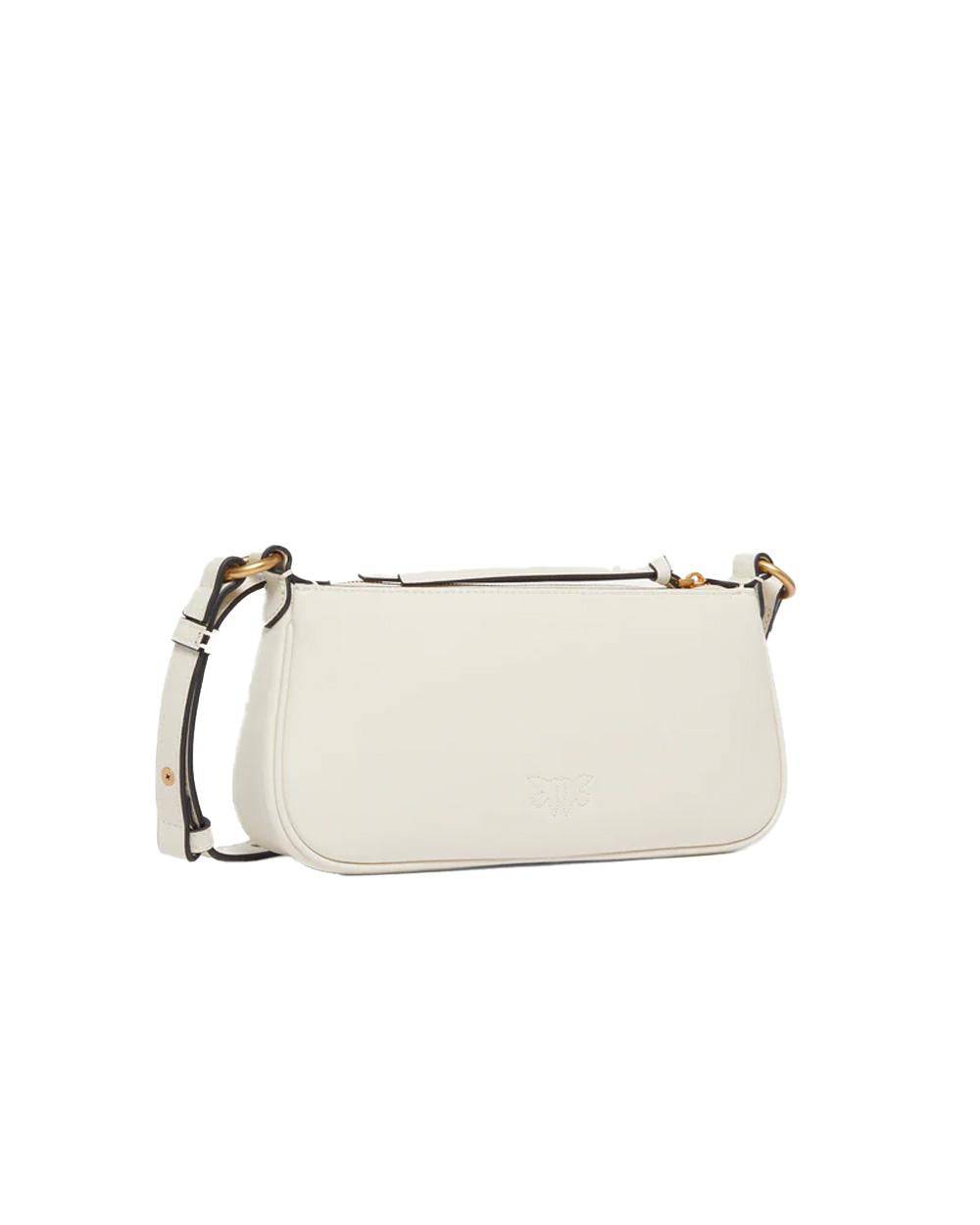 PINKO Borsa PINKO donna HALF MOON MINI 105069A0QO Bianca tracolla pelle forma rettangolare zip 105069A0QO Z14Q