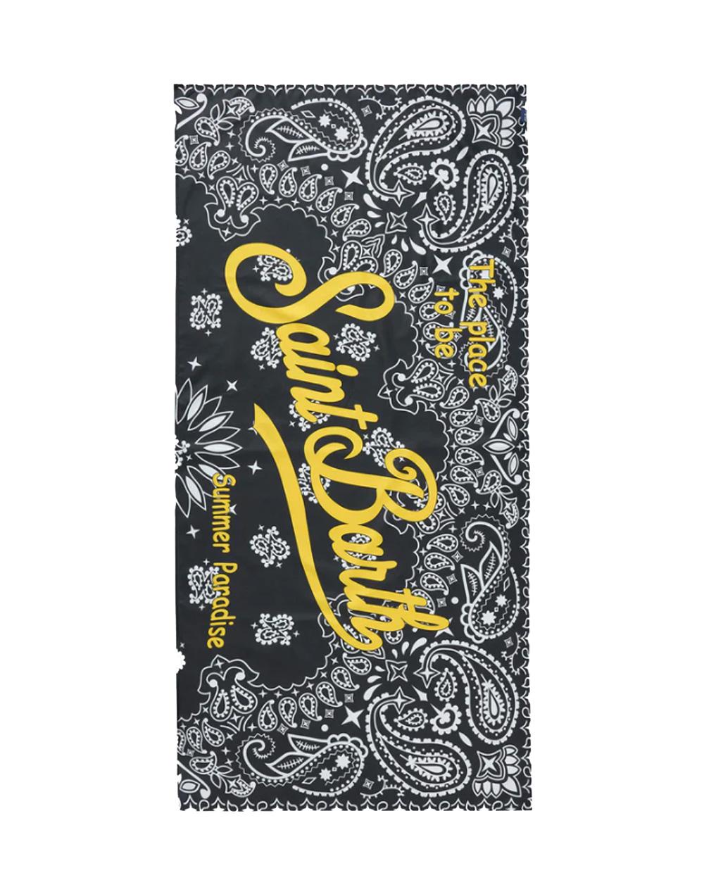 MC2 SAINT BARTH Telo mare MC2 SAINT BARTH unisex Bandana Round AID000103518L Nero bandana all over logo stampato AID000103518L 00