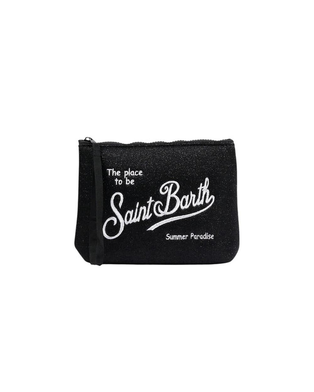MC2 SAINT BARTH Pochette MC2 SAINT BARTH unisex Aline Lurex ALI001302999L Nera lurex logo chiusra cerniera ALI001302999L 00