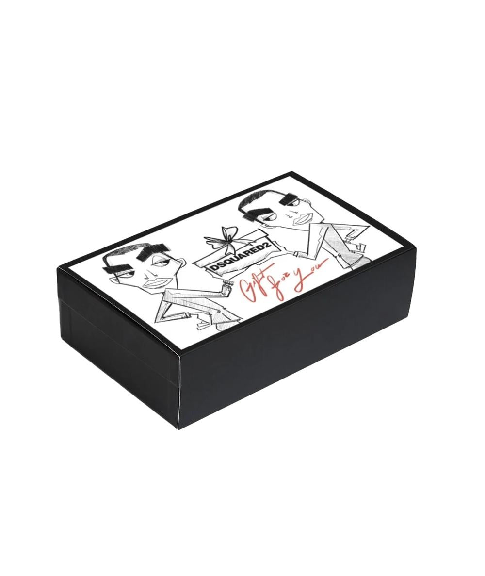 DSQUARED2 Set Dsquared2 uomo GBM000101504110M063 Nera Pelle idea regalo GBM000101504110 M063