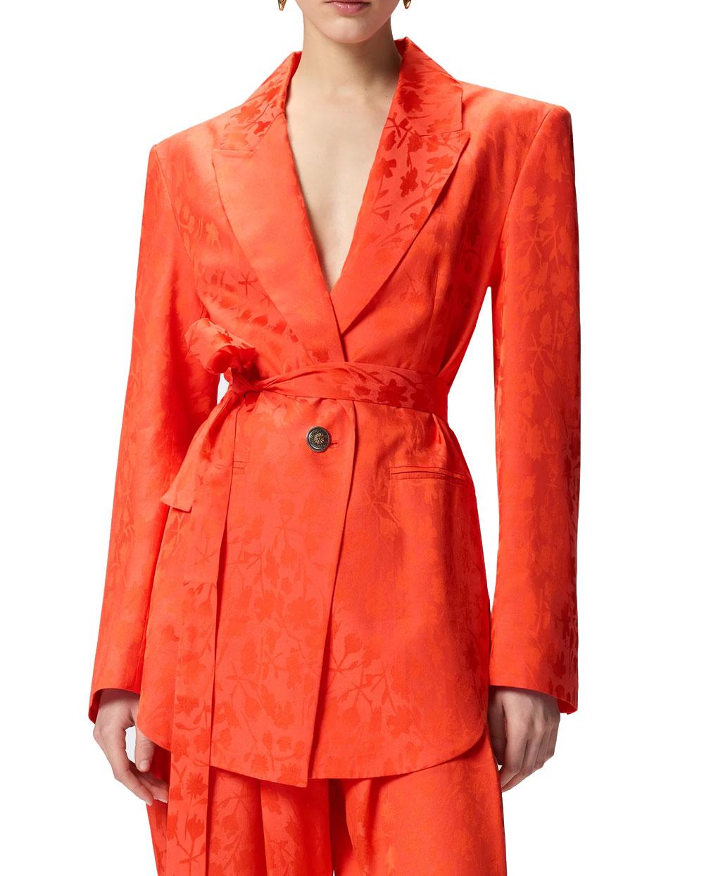 PINKO Giacca kimono Pinko donna 106800A3AN Castelnovo arancione jacquard floreale 106800A3AN A99