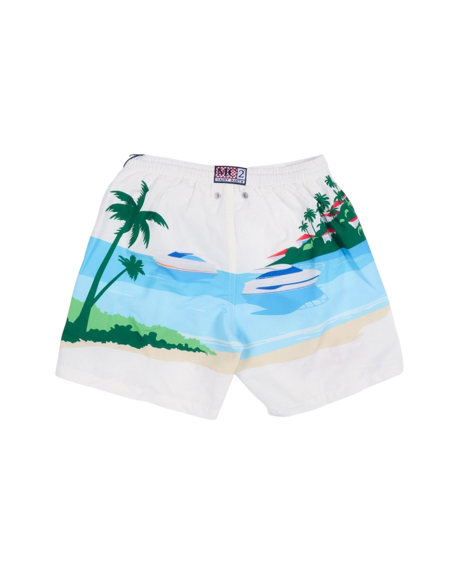 MC2 SAINT BARTH Costume MC2 SAINT BARTH bambino HAI0001 02289L 01 Haiti Bianco Azzurro<BR/> HAI000102289L 01