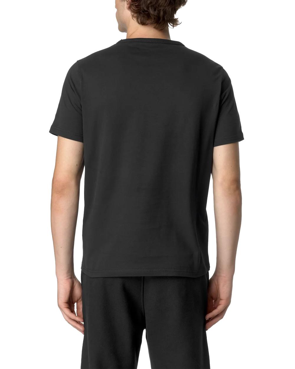 K-WAY T-shirt K-WAY donna ODOM LETTERING K7124ZW Nera cotone girocollo regolare K7124ZW USY