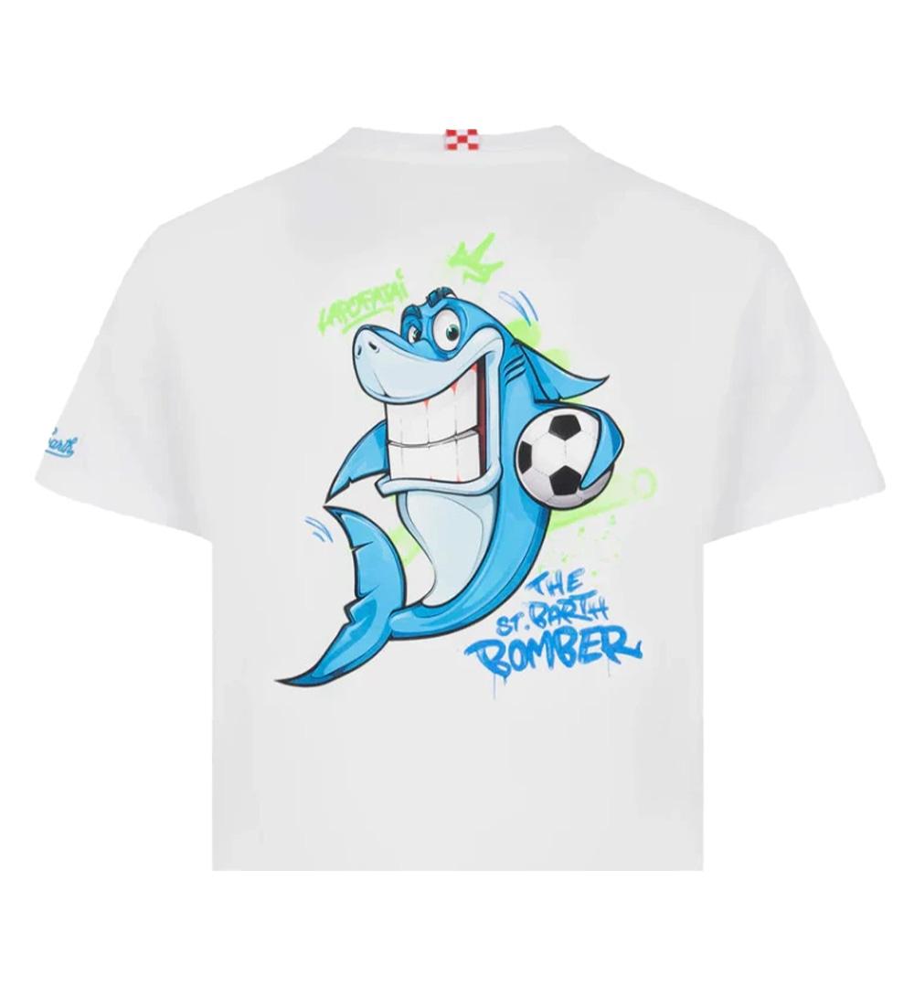 MC2 SAINT BARTH T-shirt Mc2 Saint Barth bambino TSHIRTBOY01165H bianca stampa a contrasto vestibilità regolare TSHIRTBOY01165H 01