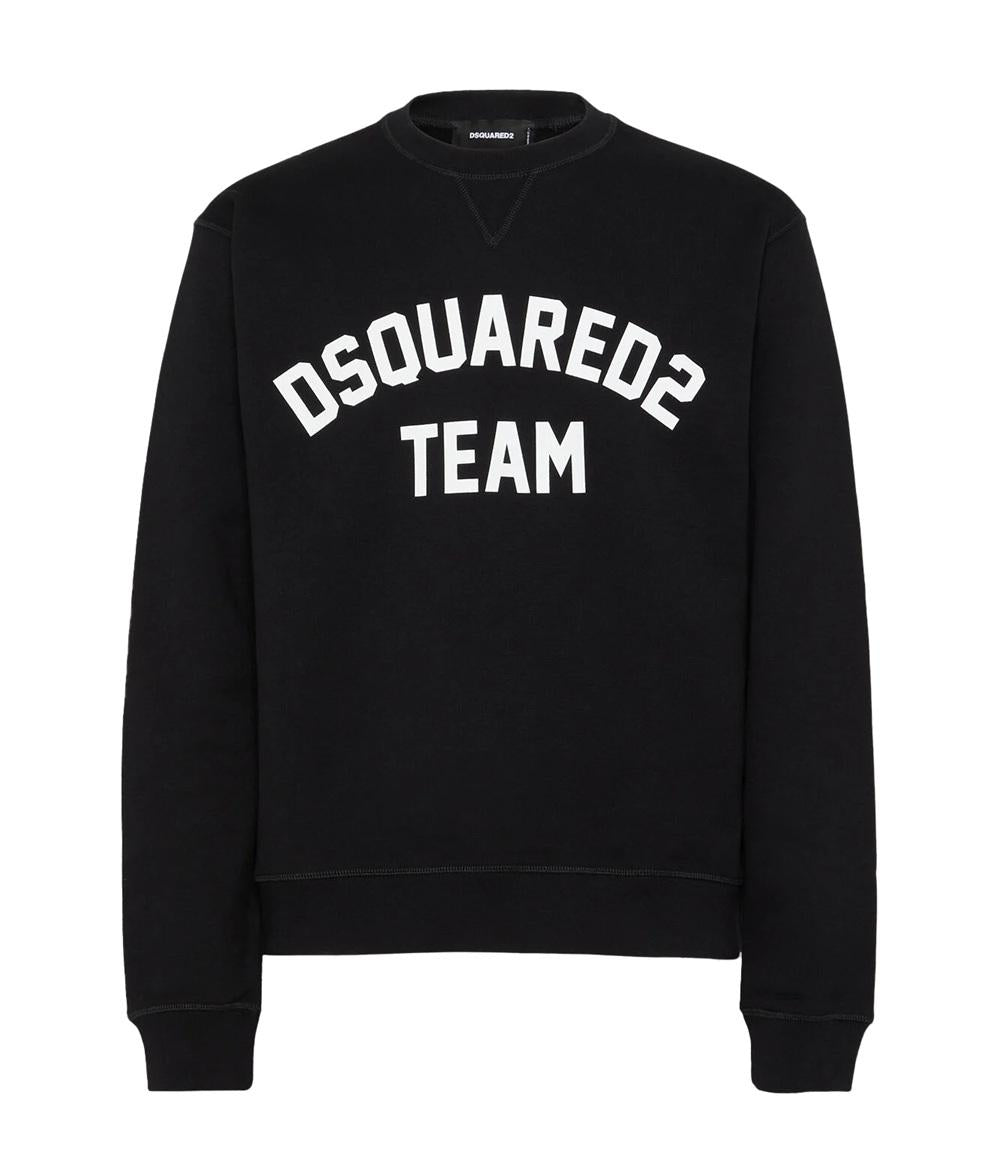 DSQUARED2 Felpa Dsquared2 uomo S74GU0887S25516900 Nera con stampa S74GU0887S25516 900